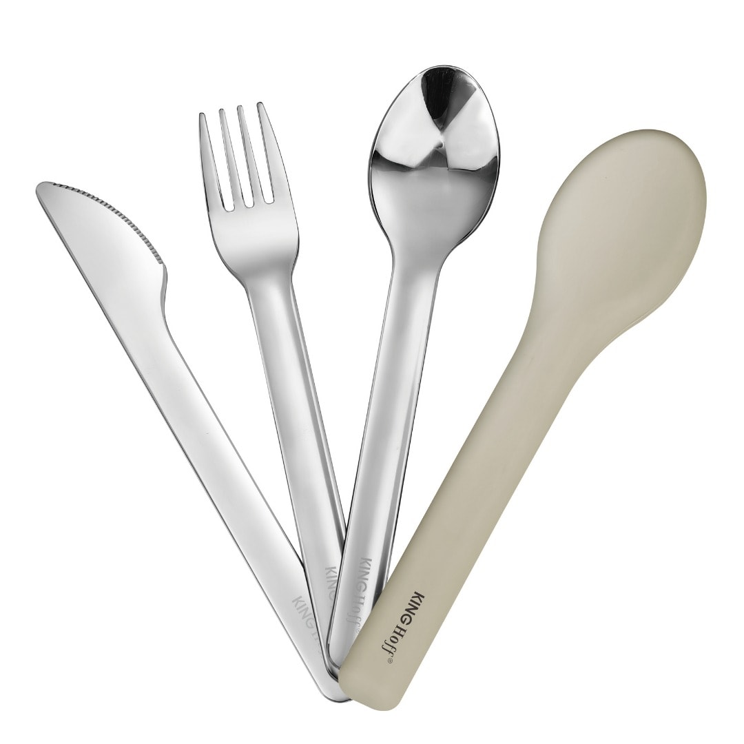 KINGHoff 3-in-1 Travel Cutlery Set - perfect for travel