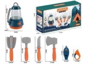 Tourist set 7pcs with 2-in-1 lantern - ideal for camping