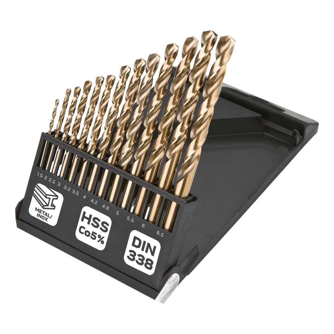 NEO TOOLS HSS-Co Metal Drill Bits Set 1.5-6.5 mm - 13 pcs for professionals