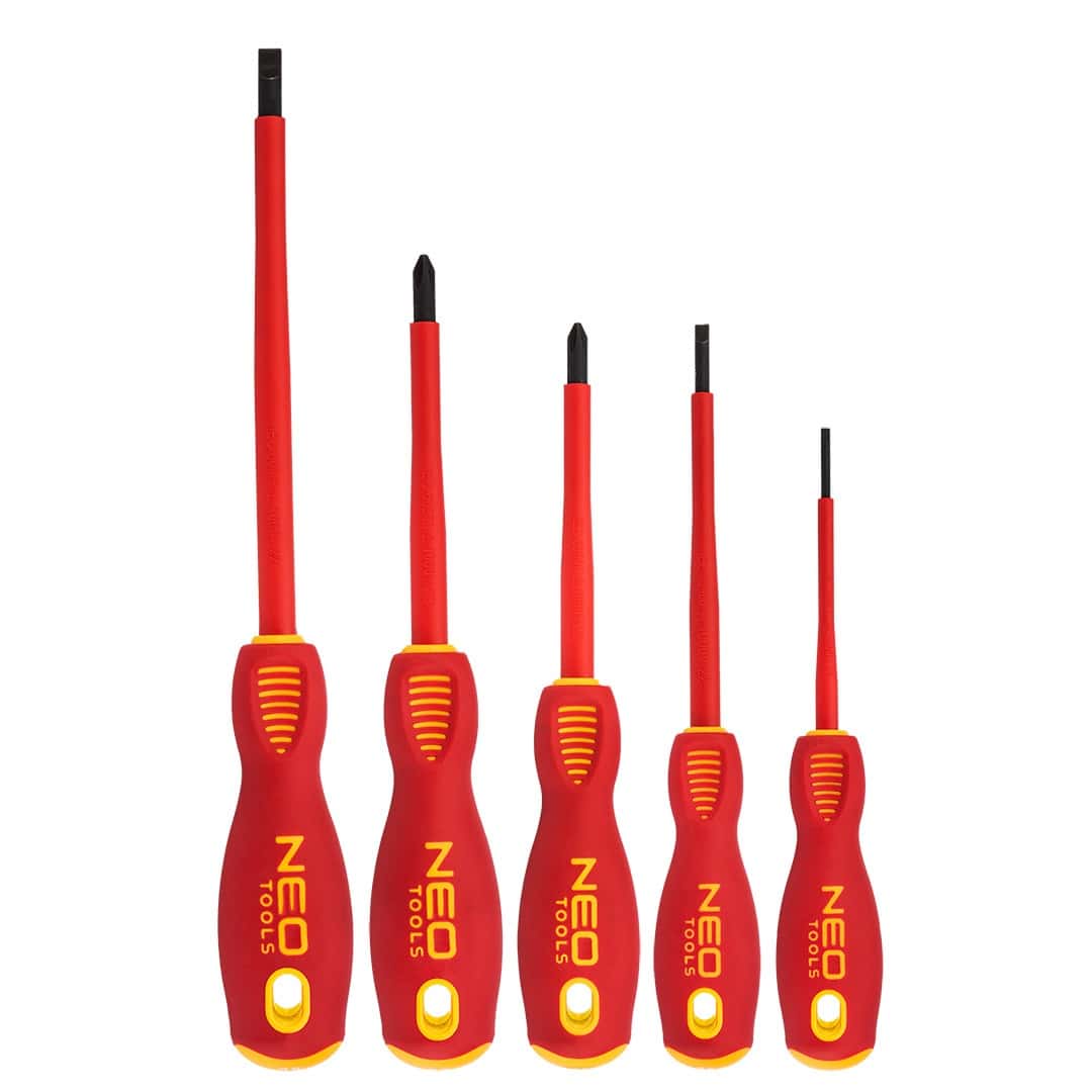 NEO Insulated Screwdriver Set 1000V S2, 5 pieces - safety and precision