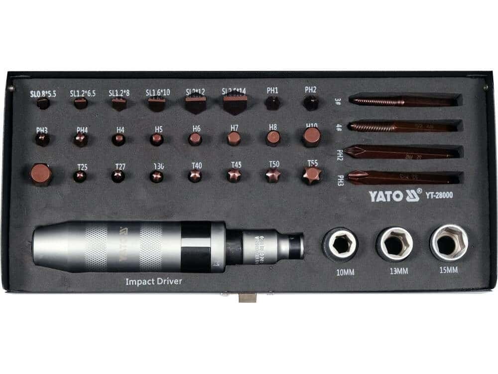 Yato Impact Screwdriver Set 32 pcs - reliable tool in every workshop