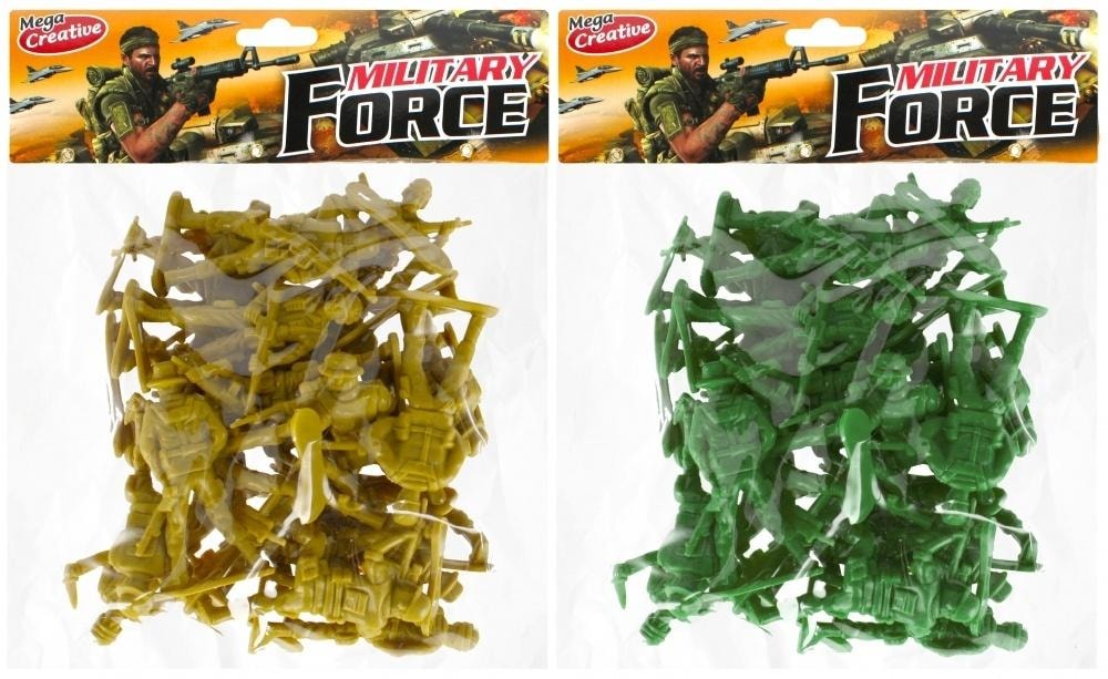 MEGA CREATIVE Military Figures Set - Color mix for creative play