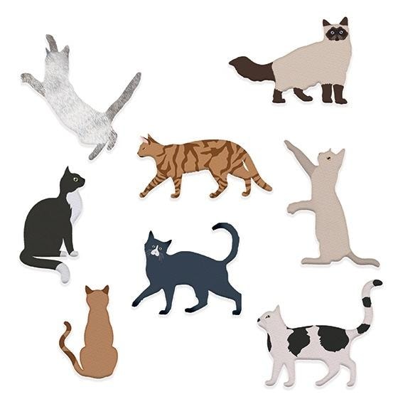 Dalprint dpCraft Cookie Cutters Set Cats 8 pieces - ideal for cookies