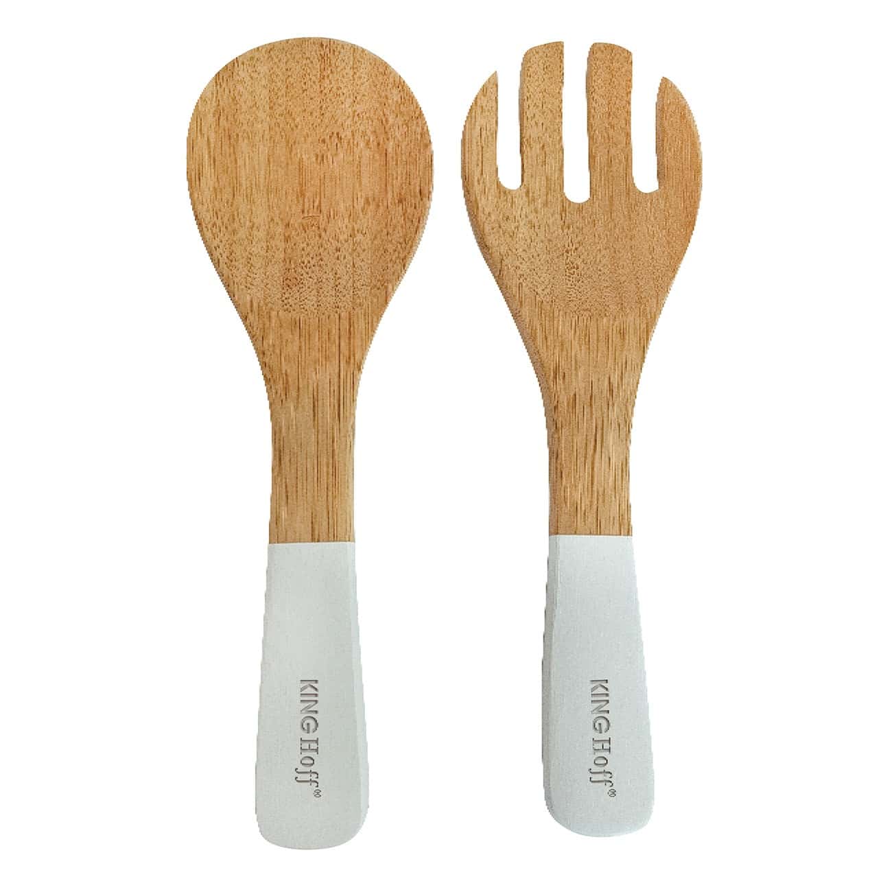 KINGHoff Salad Spoon Set Bamboo - Elegance in Your Kitchen