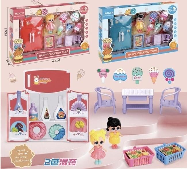 Happy Cooking Time Kitchen Set with Refrigerator - Miniature Kitchen for Kids