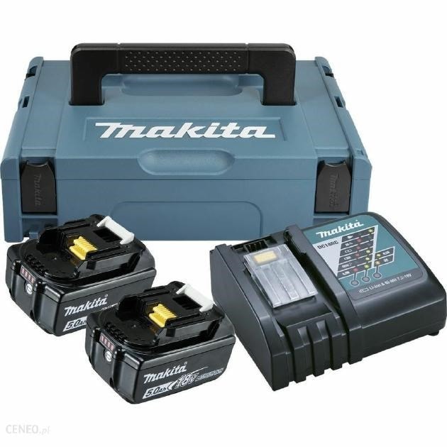 Makita Power Supply Kit 18V 2x5.0Ah (BL1850Bx2+DC18RC) MAKPAC - reliable power for your tools