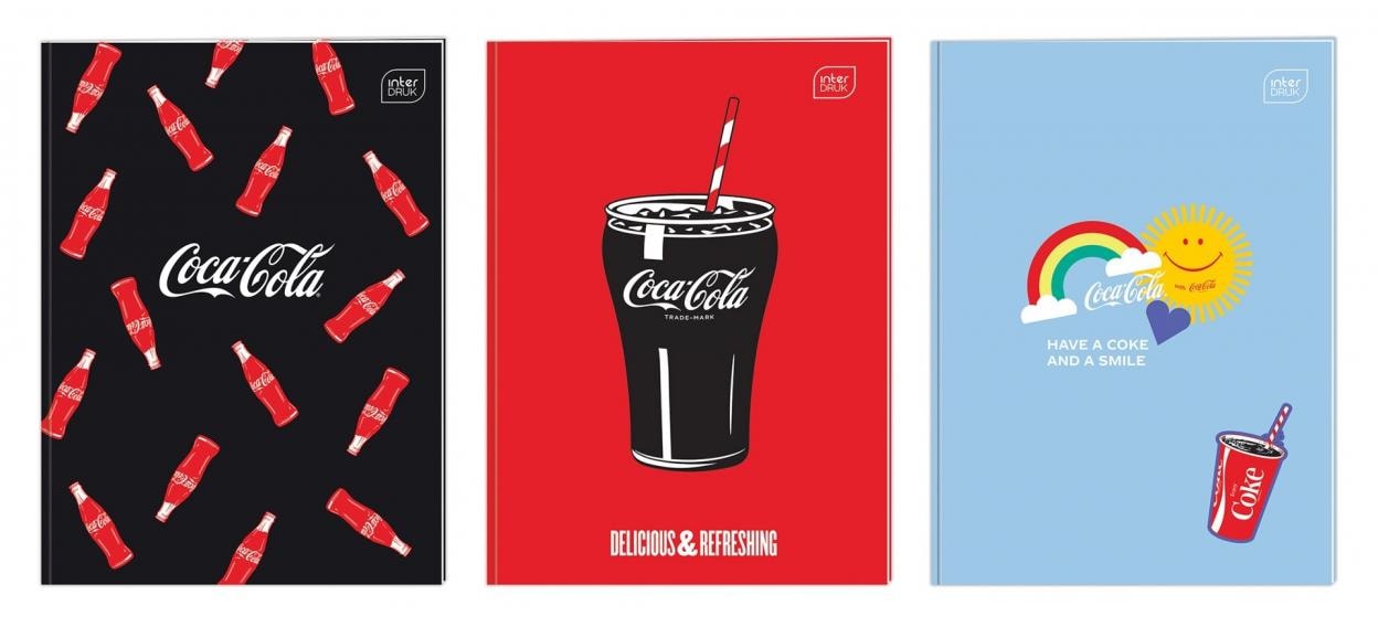 Interdruk A4 Notebook/32 Sheets three lines Coca Cola (10 pcs) - ideal for school