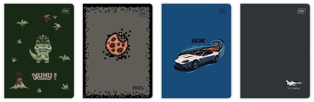 Interdruk A5 Notebook 16 sheets 3 colors lined 70g UV Boys mix (20 pieces)