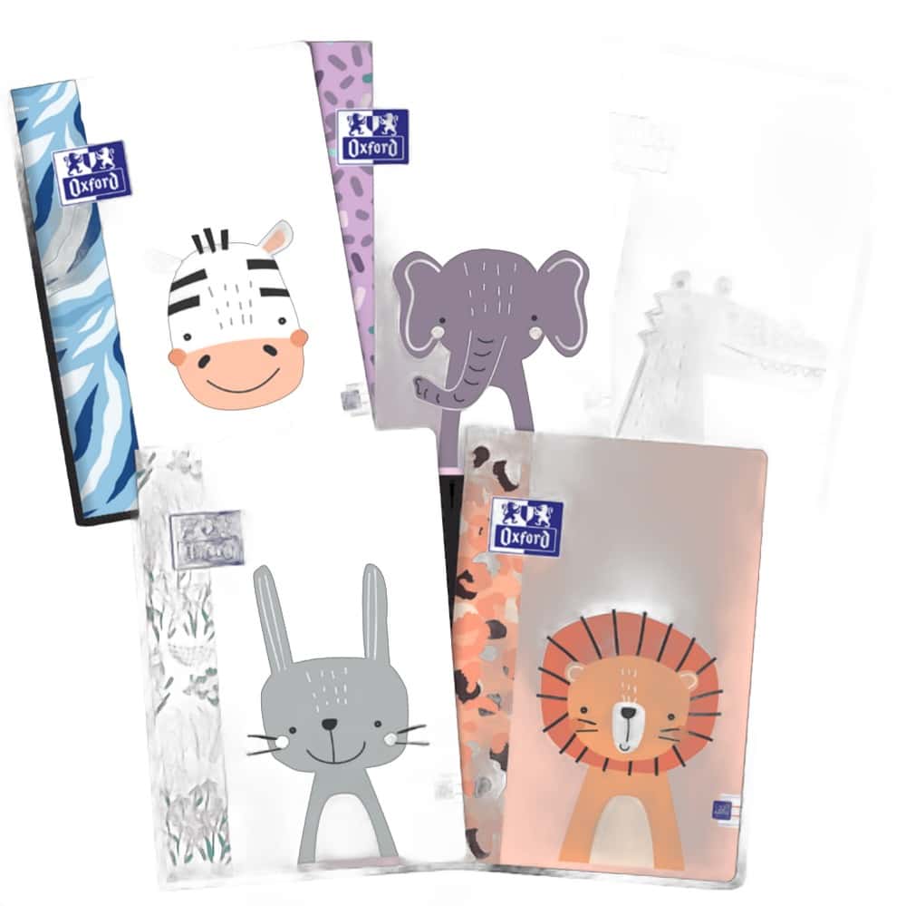 Oxford Kids A5 Notebook/32 Sheets Double Line - colorful animals make learning fun