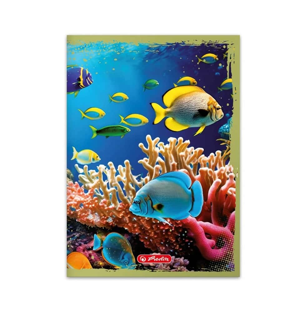 Herlitz A5 Notebook 32 Sheets Lined Animals - ideal for school