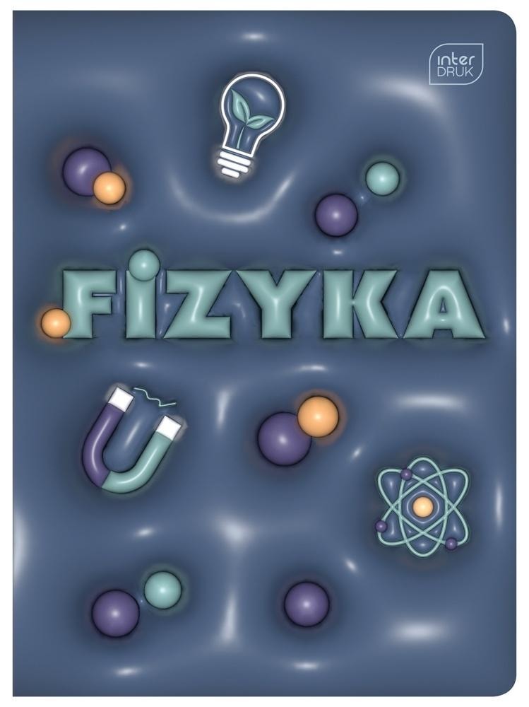 A5 Notebook 60 sheets squared Physics +pig.wiedzy - ideal set for students