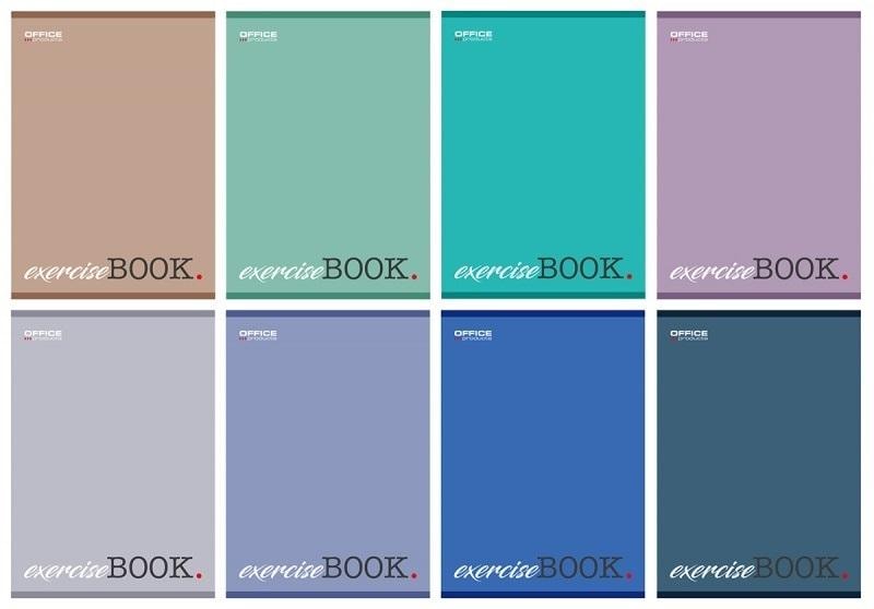 A5 Notebook 60 sheets squared mixed colors (8 pieces) - ideal for school and office