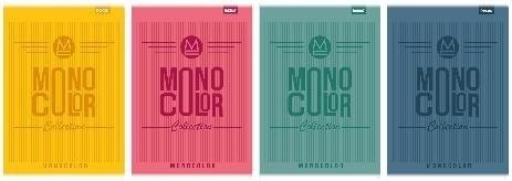 Monocolor A5 Notebook 60 sheets squared (5 pcs) - ideal for school