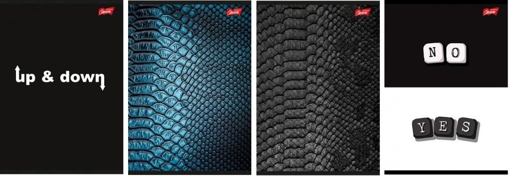 Unipap A5 Notebook 60 sheets lined After Dark (10 pieces) - ideal for school