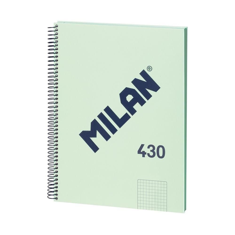 MILAN Spiral Notebook A4/80 Sheets Squared 1918 Green