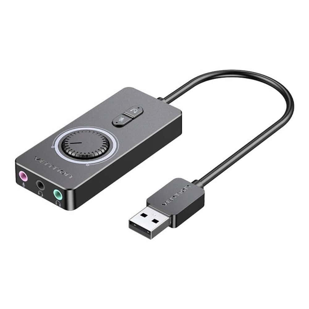Vention External USB 2.0 Sound Card with Volume Control 1m