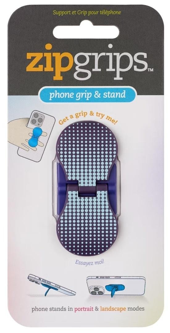 Thinking Gifts ZipGrip - Blue Finger Grip for Phone