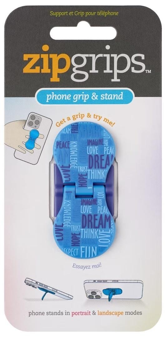 ZipGrip Blue - Finger Grip for Phone for Comfort