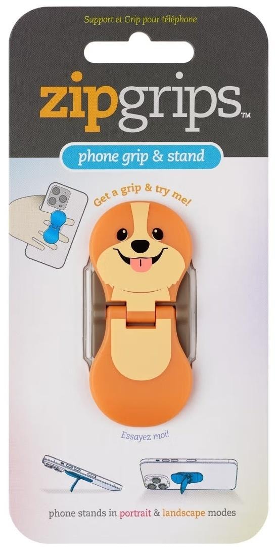 Thinking Gifts ZipGrip - Finger Grip for Phone Puppy