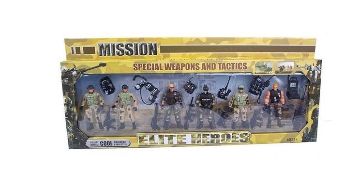 Soldier figures with accessories - military figure set for children