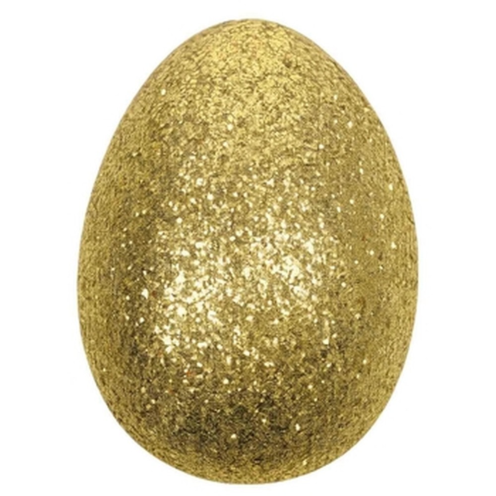 Golden Glitter Egg - Easter decoration 14 cm