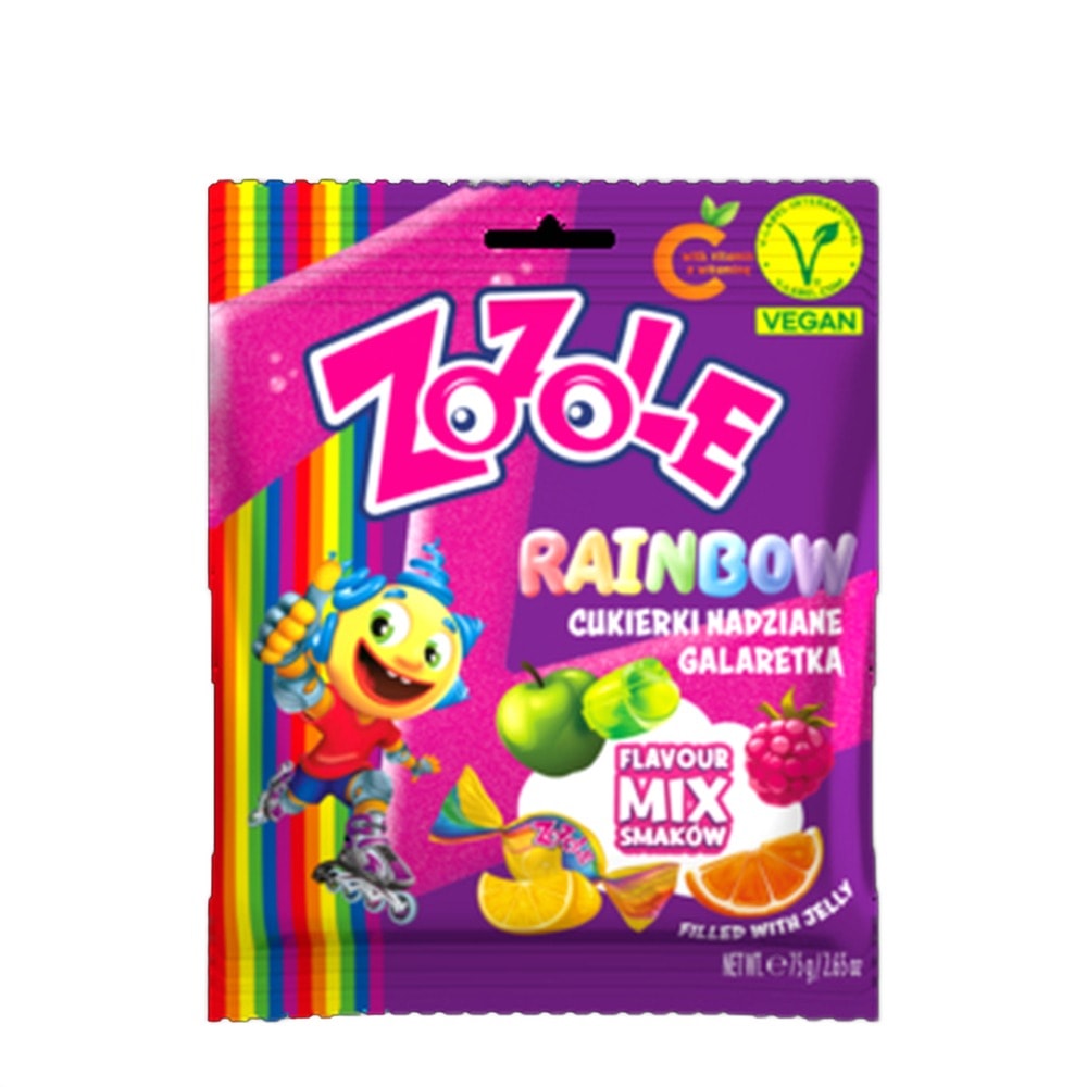Zozole Rainbow - Hard candies with fruit jelly 75g - perfect for a sweet snack