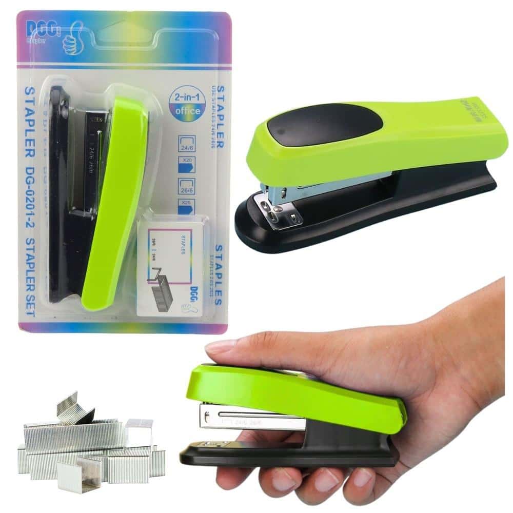 Leantoys Office stapler 24/6 13cm MIX - reliable in every office