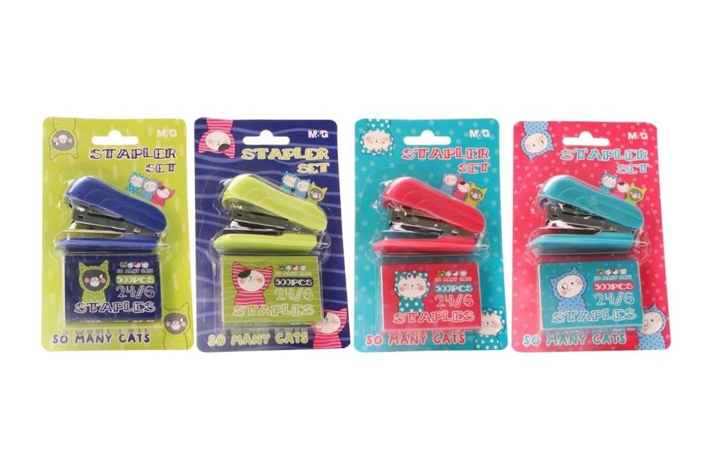 So Many Cats Mini stapler + staples 24/6 - Cute addition to your desk
