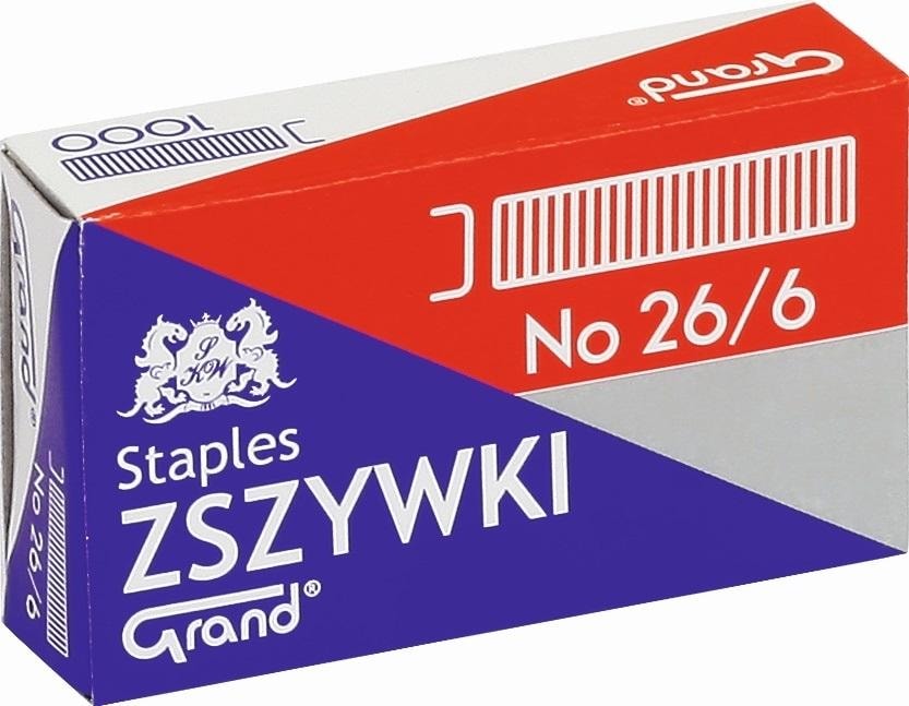 Grand Staples 26/6 - 10 x 1000 pieces, standard quality