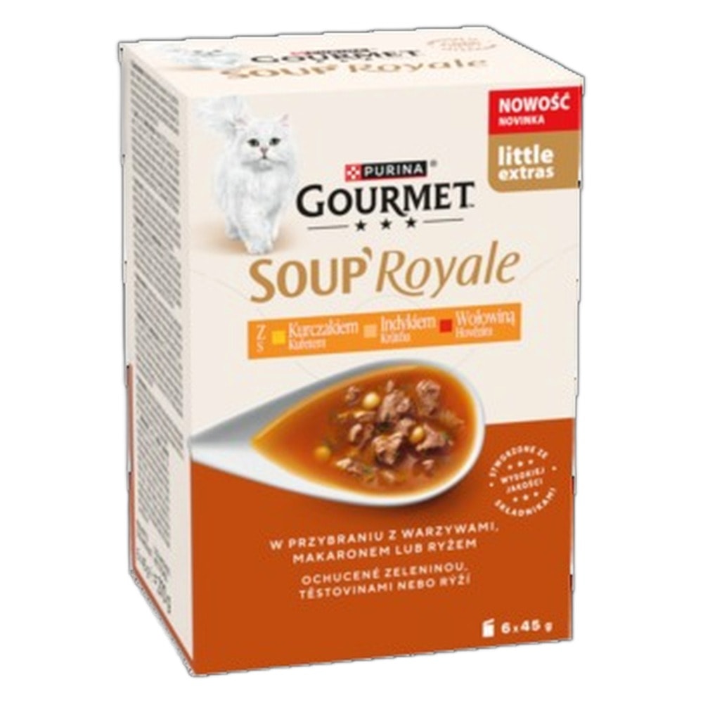 Gourmet Meat Soup for Cats - 6 x 45 g delicious snack