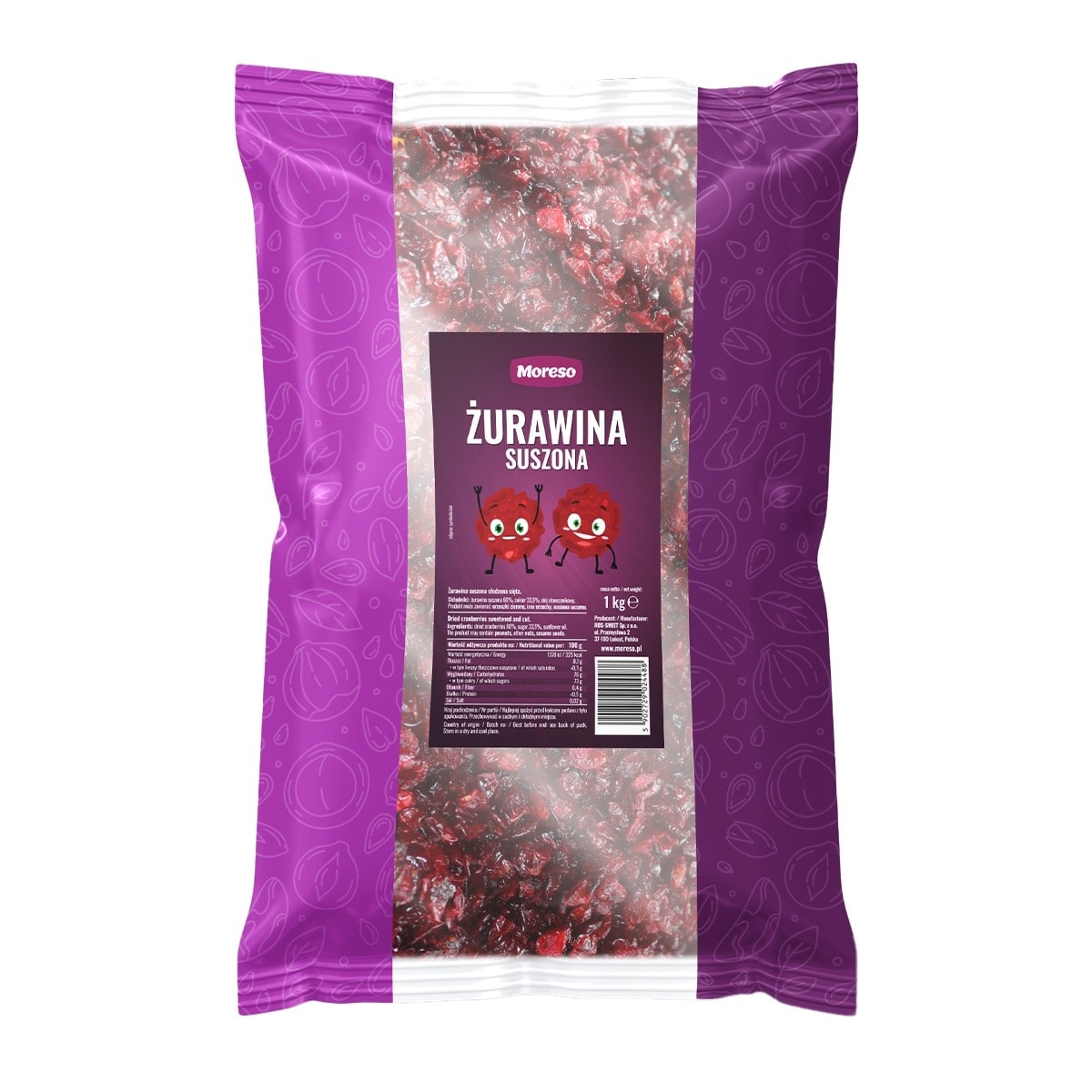 Mor Dried Cranberries 1kg - perfect snack