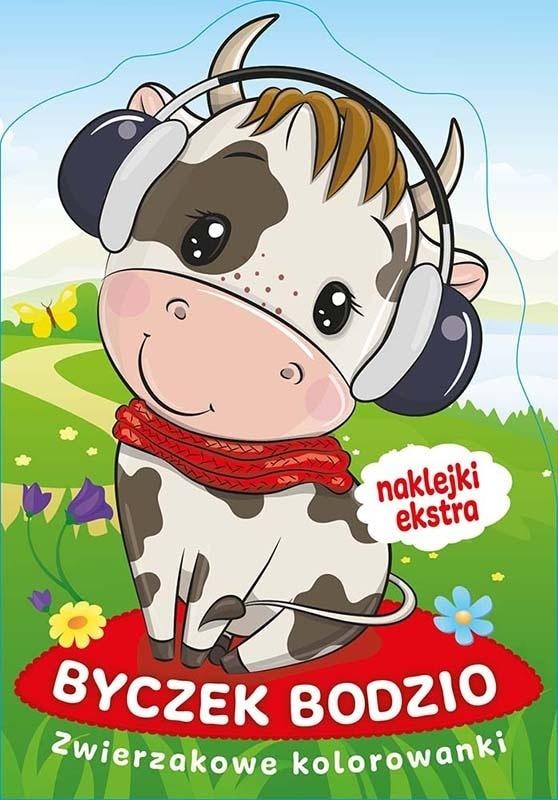 Animal Coloring Books Bull Bodzio - coloring book with stickers for children