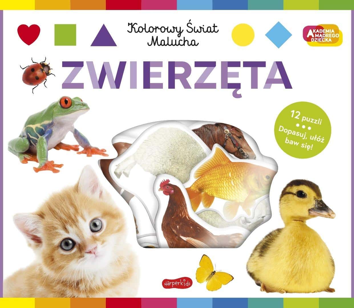 Academy of the Wise Child Colorful World of the Toddler Animals - educational set with puzzles