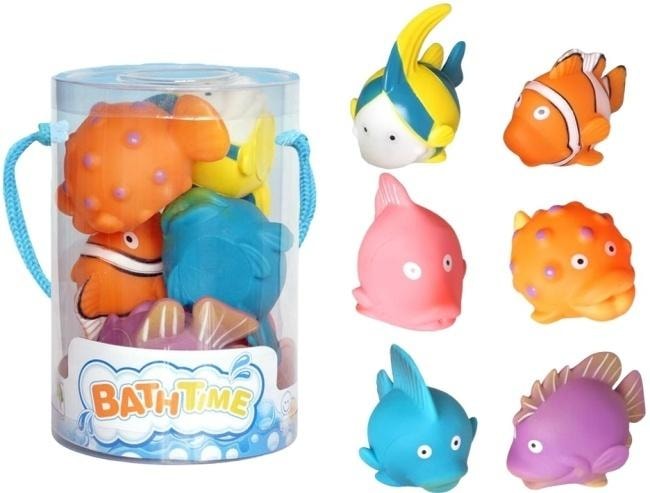 Bath Animals - Rubber bath toys 6 pieces set