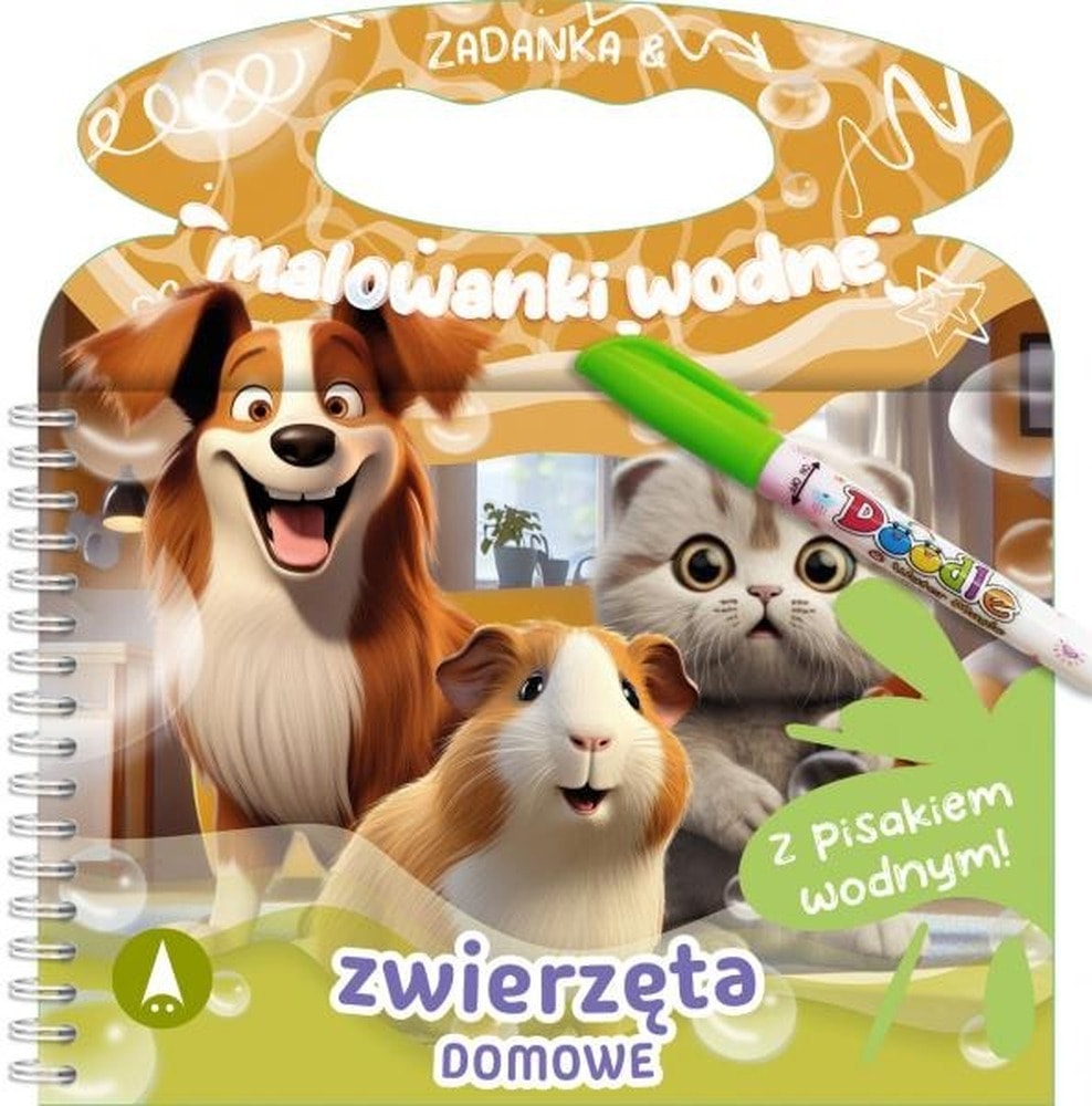 Zwierzęta domowe. Zadanka i malowanki wodne dla dzieci