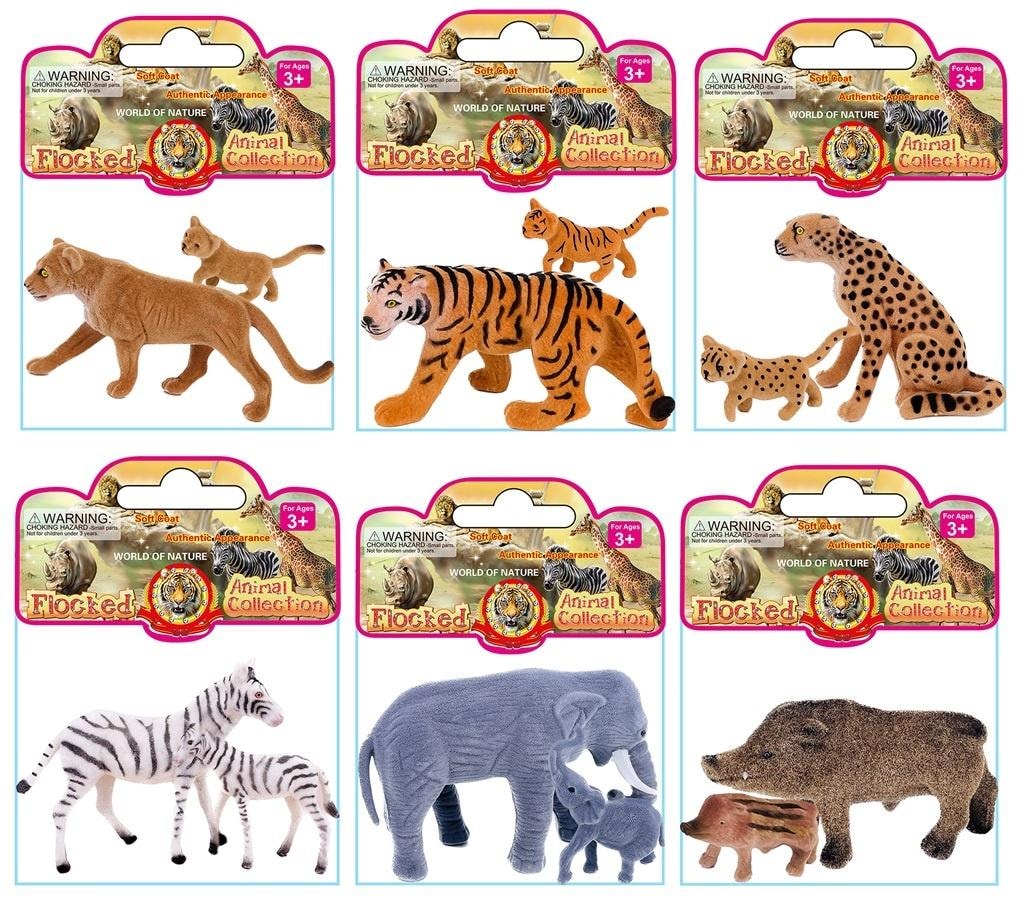 Trifox Flocked Animals Mother and Child - random mix