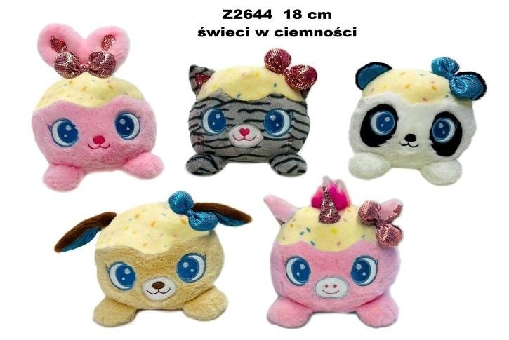 Glow animals 18 cm MIX - ideal for playing in the dark