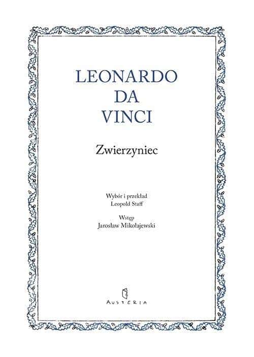 Zwierzyniec Da Vinci Leonardo - book about animals and nature